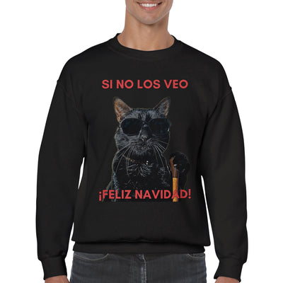 Sudadera Unisex Estampado de Gato 