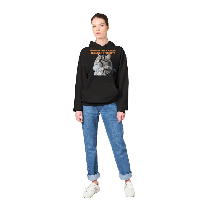 Sudadera con Capucha Unisex Estampado de Gato "Indignación Felina" Michilandia | La tienda online de los fans de gatos