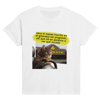 Camiseta Junior Unisex Estampado de Gato 