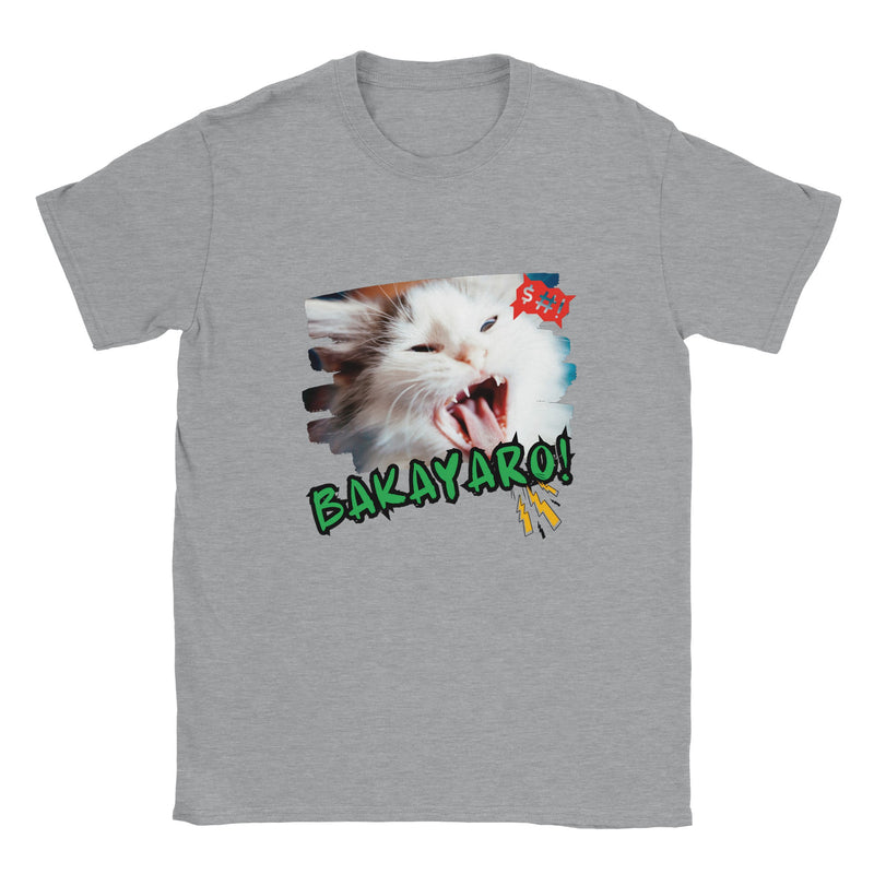 Camiseta unisex estampado de gato "Grito Meme" Michilandia | La tienda online de los amantes de gatos