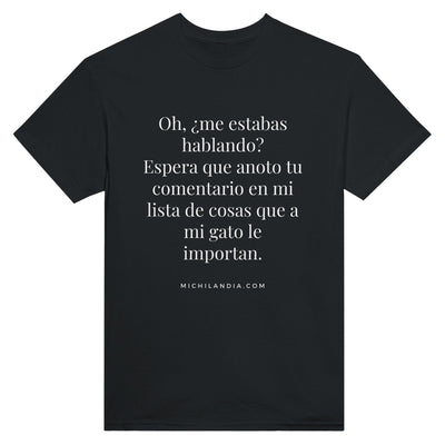 Camiseta Unisex Estampado de Gato 