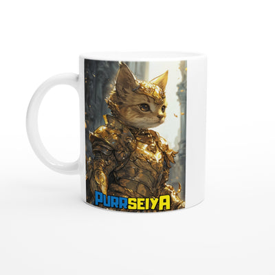 Taza Blanca con Impresión de Gato 