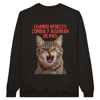 Sudadera Unisex Estampado de Gato 