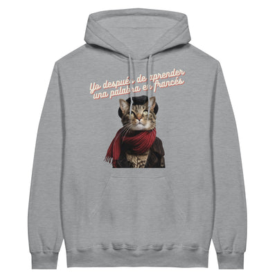 Sudadera con Capucha Unisex Estampado de Gato "Top Chat" Michilandia | La tienda online de los fans de gatos