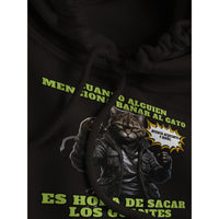 Sudadera con Capucha Unisex Estampado de Gato "El Intocable" Michilandia | La tienda online de los fans de gatos