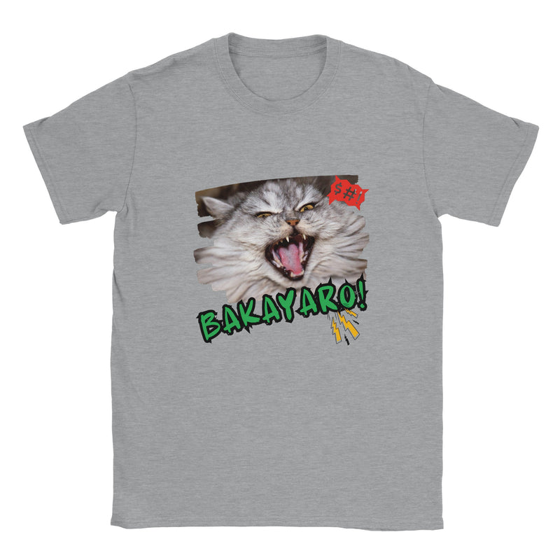 Camiseta unisex estampado de gato "Grito Cómico" Michilandia | La tienda online de los amantes de gatos