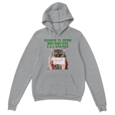 Sudadera con capucha unisex estampado de gato "Sonrisa Obligada" Gelato