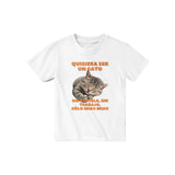 Camiseta Junior Unisex Estampado de Gato "Vida de Miau" Michilandia | La tienda online de los fans de gatos