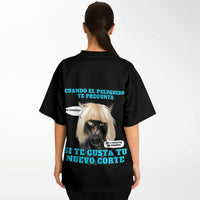 Camiseta de fútbol unisex estampado de gato "El Desastre Peluquero" Subliminator