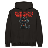 Sudadera con Capucha Unisex Estampado de Gato "Personal Felino" Michilandia | La tienda online de los fans de gatos