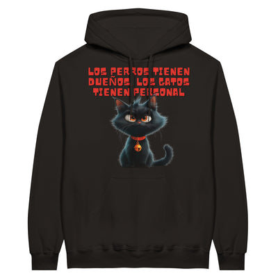 Sudadera con Capucha Unisex Estampado de Gato "Personal Felino" Michilandia | La tienda online de los fans de gatos