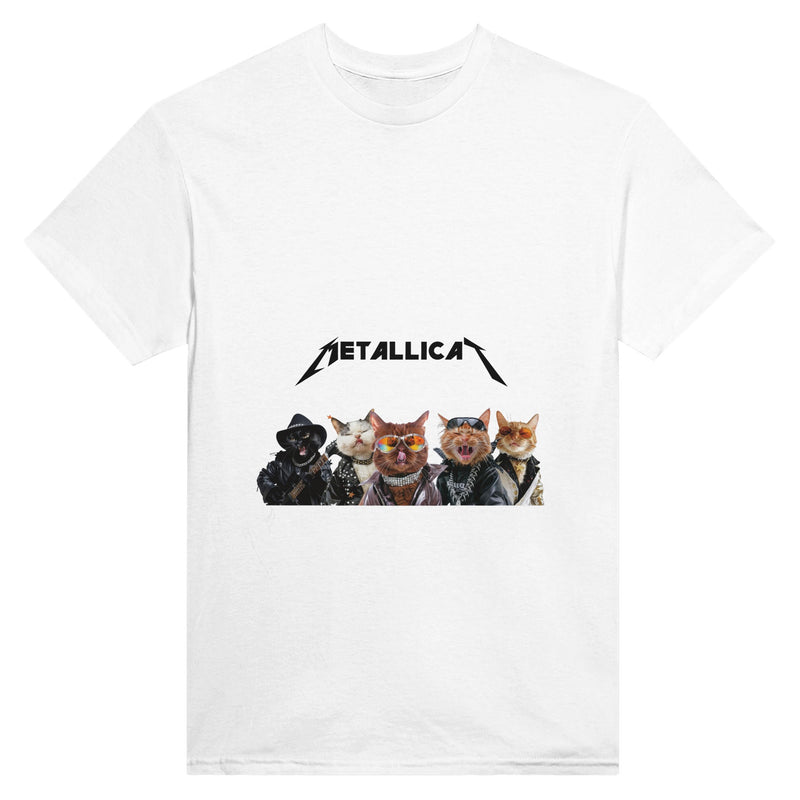 Camiseta Unisex Estampado de Gato "Metallicat" Michilandia