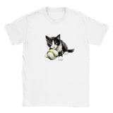 Camiseta unisex estampado de gato "Mí Pelota!"