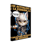 Lienzo de Gato "Cyborg Kitty" Michilandia | La tienda online de los amantes de gatos