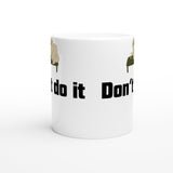 Taza Blanca con Impresión de Gato "Don't do it" Michilandia | La tienda online de los fans de gatos