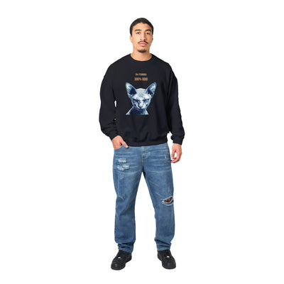 Sudadera Unisex Estampado de Gato "Sphynx Implacable" Michilandia