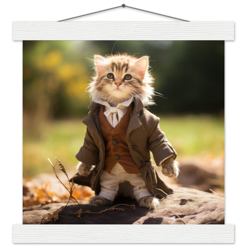 Póster semibrillante de gato con colgador "Michi Bilbo el Hobbit" Gelato