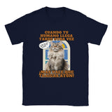 Camiseta unisex estampado de gato "Hora del Atún" Michilandia | La tienda online de los amantes de gatos