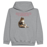 Sudadera con capucha júnior estampado de gato "Miau de Culpa" Michilandia | La tienda online de los fans de gatos