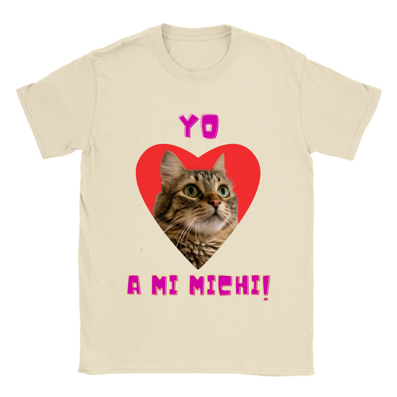 Imprime tu camiseta unisex "Yo amo a mi michi" v2 Gelato