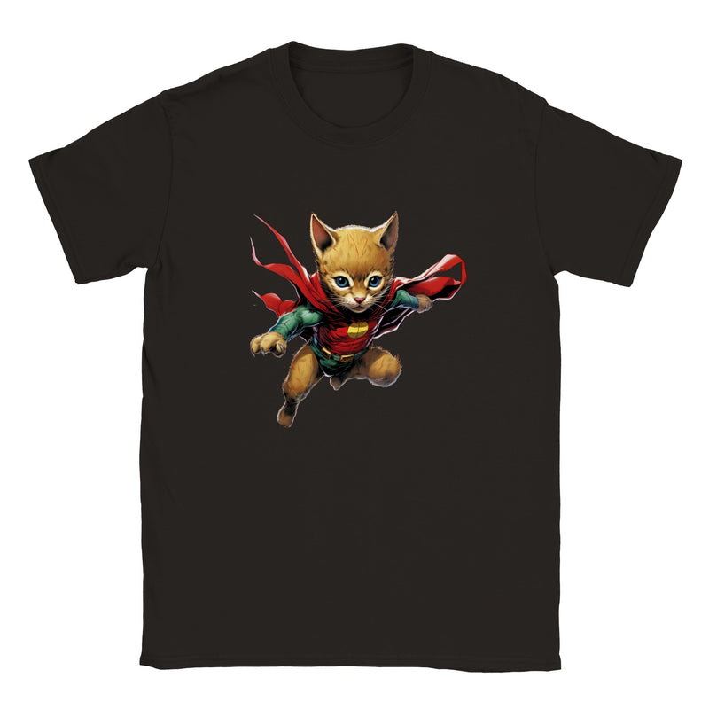 Camiseta júnior unisex estampado de gato "Gotham Fluffy Guardian" Gelato