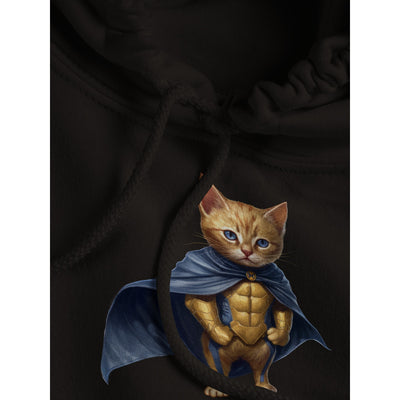 Sudadera con capucha unisex estampado de gato "Fluffy Sentry" Gelato