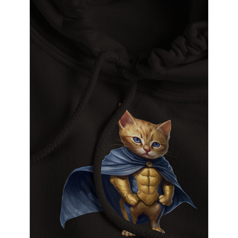 Sudadera con capucha unisex estampado de gato "Fluffy Sentry" Gelato