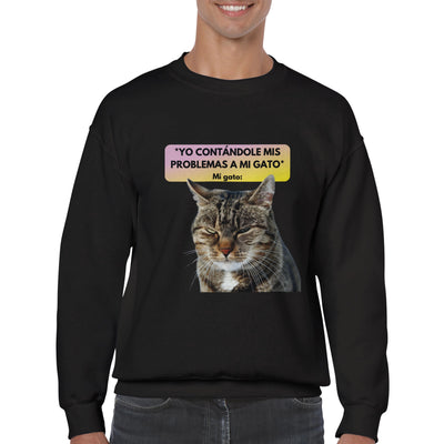 Sudadera Unisex Estampado de Gato 