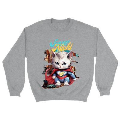 Sudadera unisex estampado de gato "Super Michi" Gelato