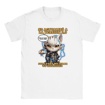 Camiseta júnior unisex estampado de gato 