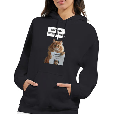 Sudadera con Capucha Unisex Estampado de Gato "Recompensa Miau" Michilandia