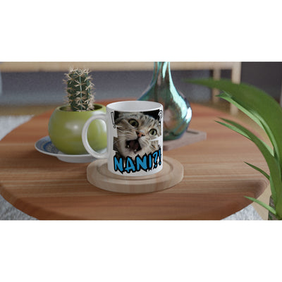 Taza Blanca con Impresión de Gato "Exclamación Gatuna" Michilandia | La tienda online de los amantes de gatos