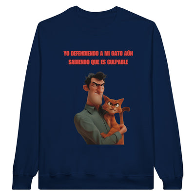 Sudadera Unisex Estampado de Gato "Cómplice Felino" Michilandia