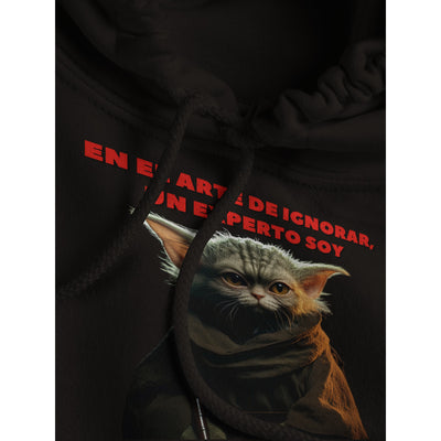 Sudadera con Capucha Unisex Estampado de Gato "Yoda Miau" Michilandia | La tienda online de los fans de gatos