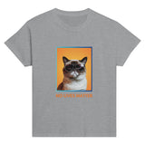 Camiseta Junior Unisex Estampado de Gato "Gruñón Sarcástico" Michilandia