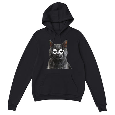 Sudadera con Capucha Unisex Estampado de Gato "Somnoliento Chartreux" Michilandia