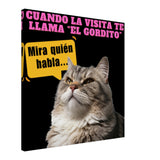 Lienzo de Gato "Mira Quién Habla" Michilandia | La tienda online de los amantes de gatos