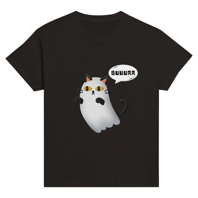 Camiseta Junior Unisex Estampado de Gato "Fantasma Miaurador" Michilandia | La tienda online de los fans de gatos