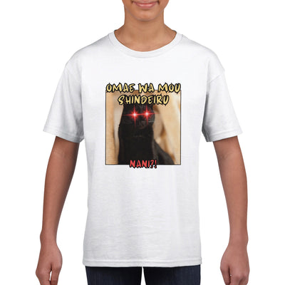 Camiseta júnior unisex estampado de gato 