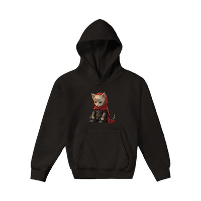 Sudadera con capucha júnior estampado de gato "Edward Meowric" Michilandia | La tienda online de los amantes de gatos