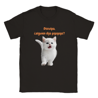 Camiseta unisex estampado de gato 