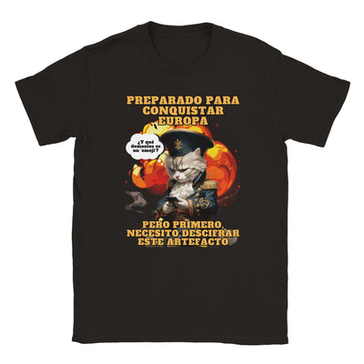 Camiseta unisex estampado de gato 