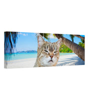 Lienzo de gato "Sorpresa Tropical" Michilandia | La tienda online de los fans de gatos