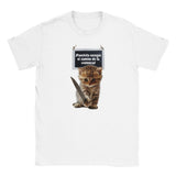 Camiseta Junior Unisex Estampado de Gato "Panchito y Su Camino" Michilandia | La tienda online de los fans de gatos