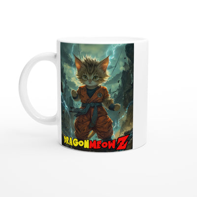 Taza Blanca con Impresión de Gato 