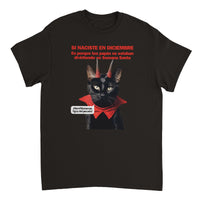 Camiseta Unisex Estampado de Gato "Semana no muy Santa" Michilandia | La tienda online de los fans de gatos