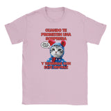 Camiseta Junior Unisex Estampado de Gato "Sorpresa Dudosa" Michilandia | La tienda online de los fans de gatos