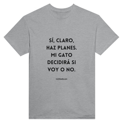 Camiseta Unisex Estampado de Gato "Dictador Doméstico" Michilandia | La tienda online de los fans de gatos