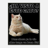 Póster Semibrillante de Gato con Marco Metal "Gato del Día" Michilandia | La tienda online de los fans de gatos