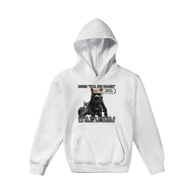 Sudadera con capucha júnior estampado de gato 